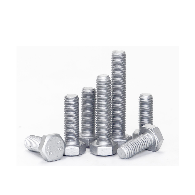8.8 10.9 ASTM A325 High Strength DIN933 Hot Dip Galvanized Hex head Bolts and Nuts