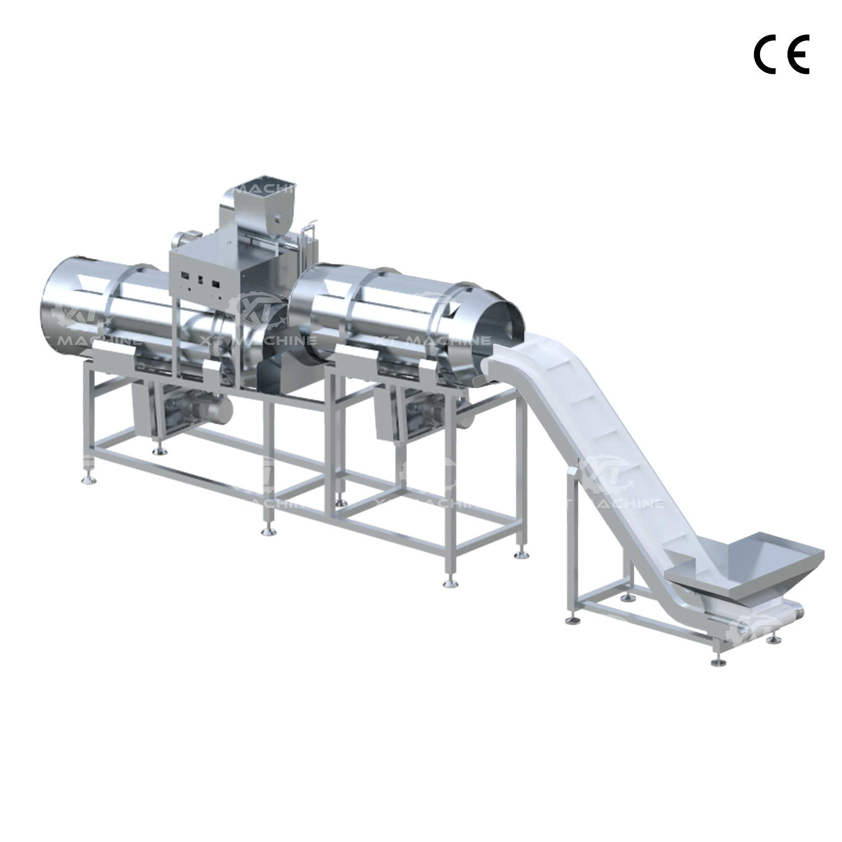 Fully Automatic High Precision Seasoning Machine Double Drum Flavoring Machine For Nuts Snacks Meat