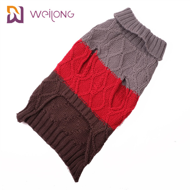 Color Matching Pet Clothing Customized ISO9001 WMT Knitted Dog Jumpers