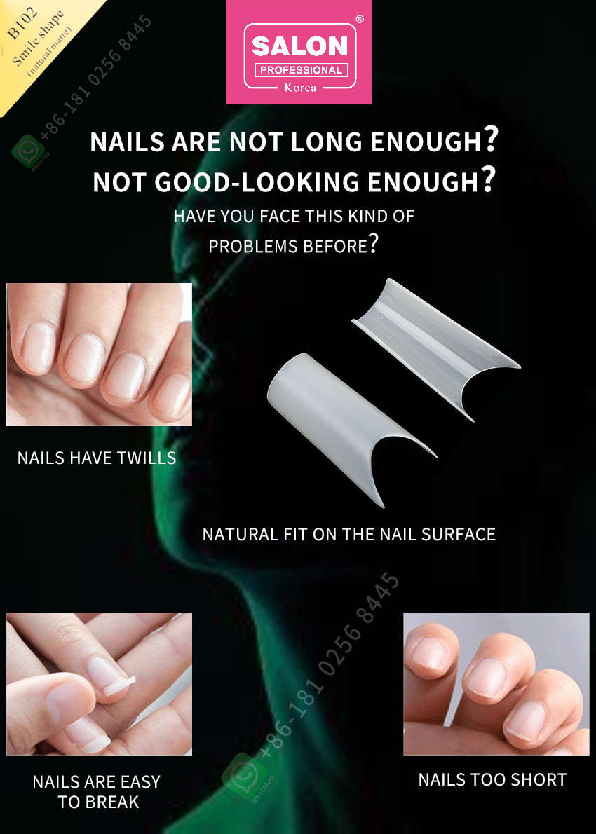Professional False Nails Tips Natural Clear Color Full Cover Artificial Finger Nails Half Cover French Nail Tips