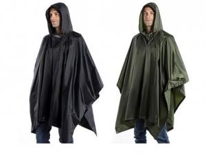 Quality Military Rain Cape Tactical Outdoor Gear 190T Polyester Rain Cape Poncho for sale