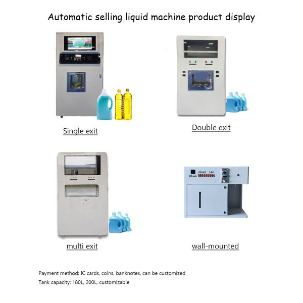 Two Coin and Banknote Payment Systems Vending Machines for Milk Laundry Detergent and Hand Sanitizer Liquid with SDK Function