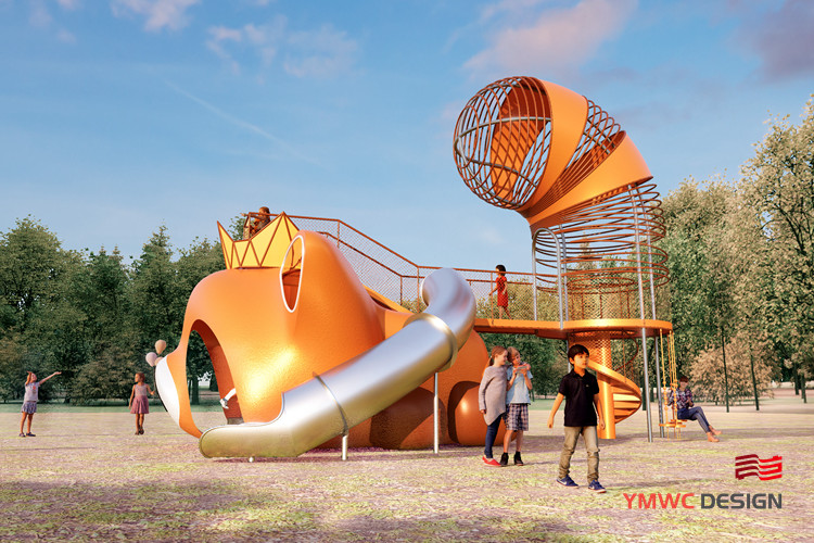 Stainless Steel Red Panda Style Outdoor Amusement Facilities for Park Square Fun Time
