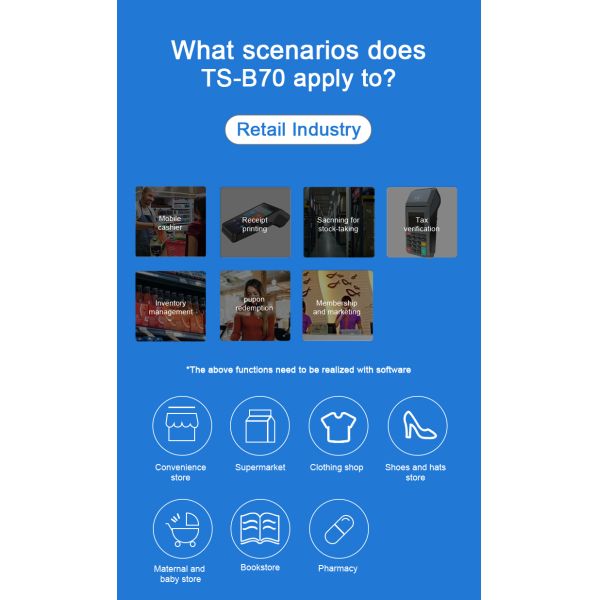Contactless Payment MPOS Device 4G Wifi Handheld Mobile Linux POS Terminal System