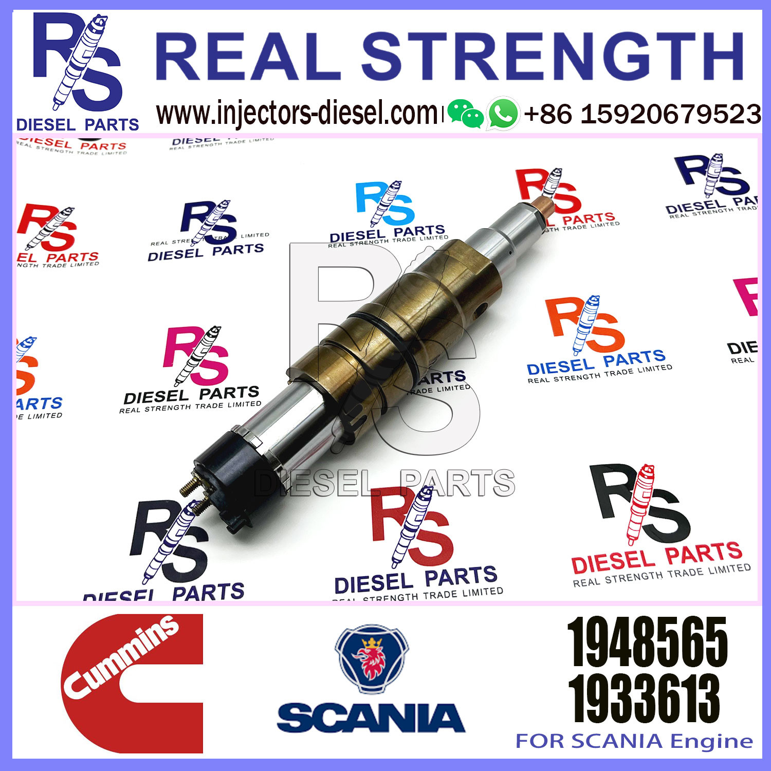 Diesel Common rail fuel injector 1948565 1933613 2029622 2030519 for SCANIA Excavator
