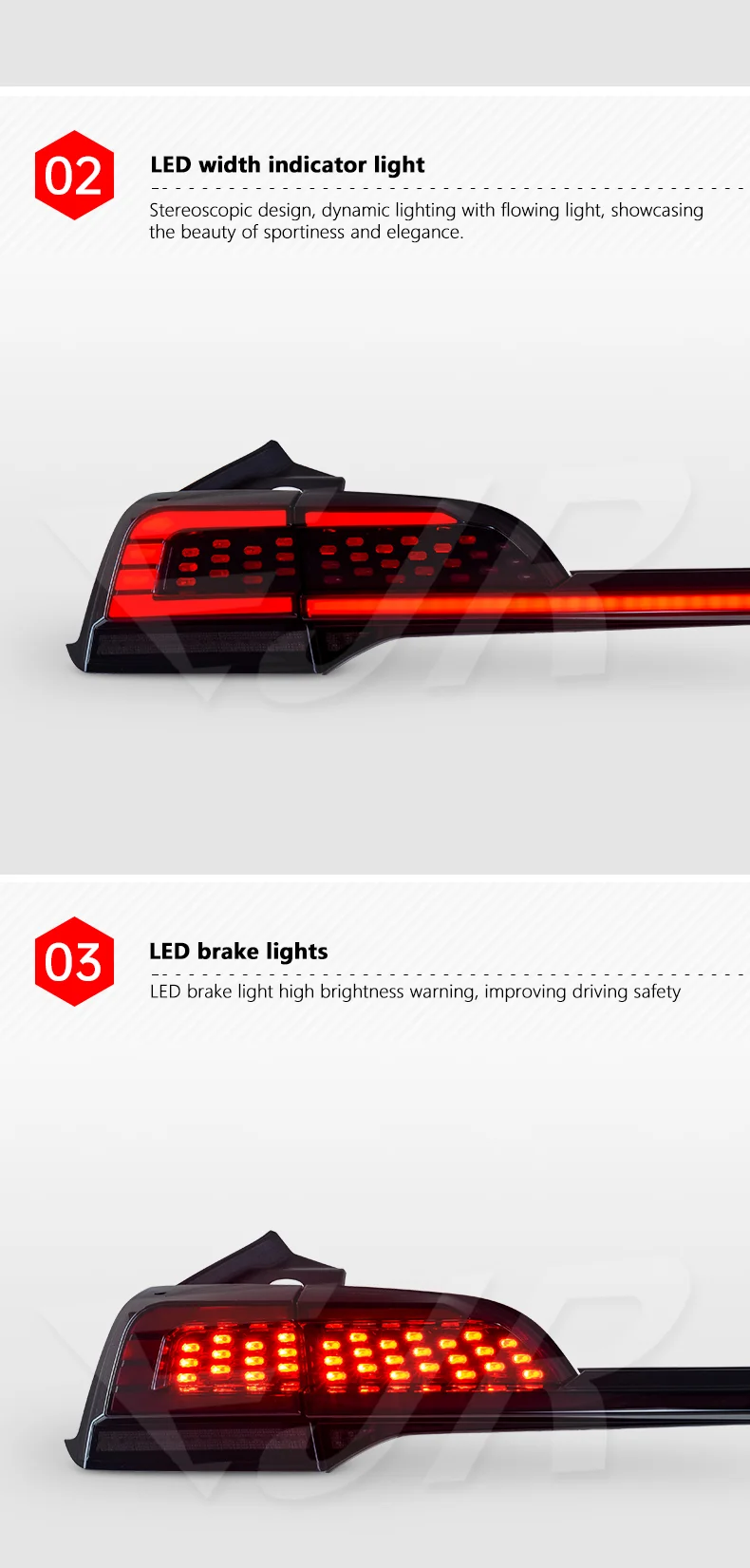Through Taillight Assembly For Tesla Model 3 19-22 Retrofitting Car Retrofitting With Running Water Steering