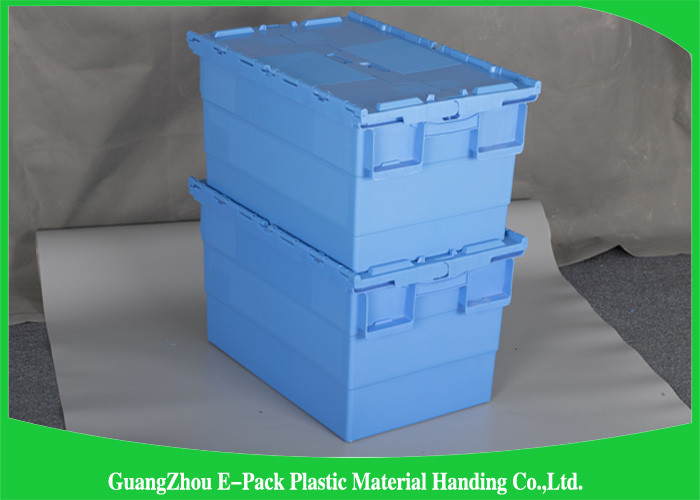 Commercial Distribution Plastic Attached Lid Containers For Transportation And Logistics