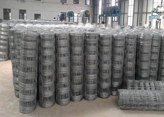 Protection Electro Galvanized Steel Cattle Fence , Deer / Grassland Wire Fence