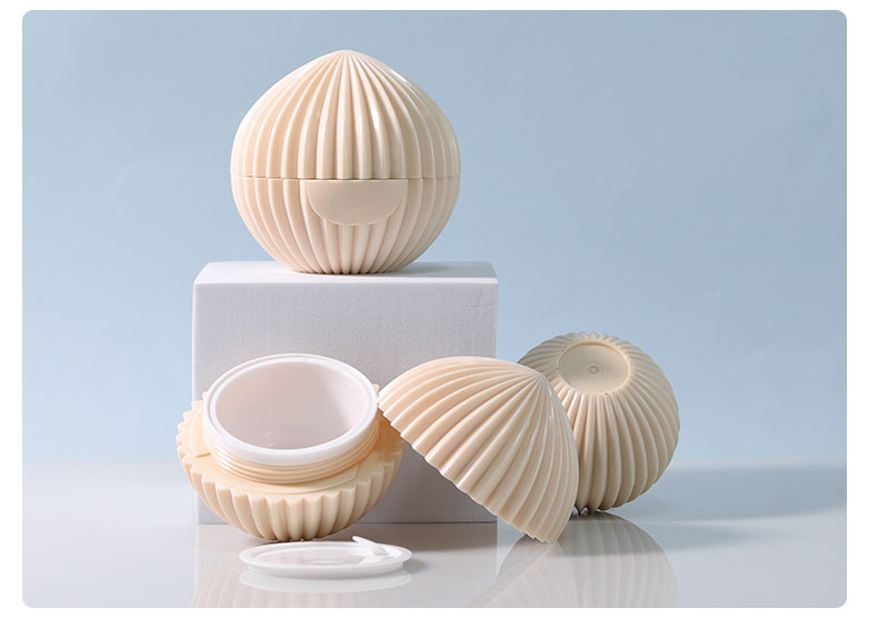 Sphere Shape Custom Cosmetic Packaging 50g 75g Plastic Container For Cream