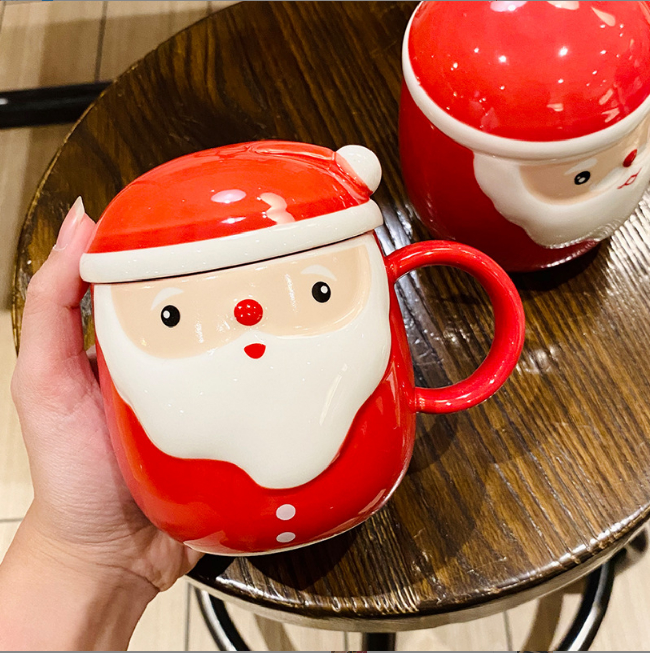 Cute and Festive Christmas Ceramic Mug Holiday Gift Water Cup Creative Personality Mug