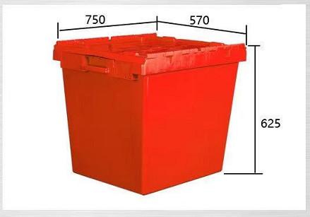 Sorting System 172L Plastic Attached Lid Containers Warehouse Storage