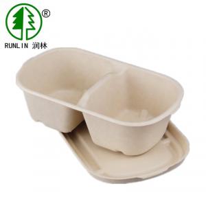 Quality Natural Color Biodegradable Disposable Tableware Plant Fiber Eco Friendly Food Packaging Boxes for sale