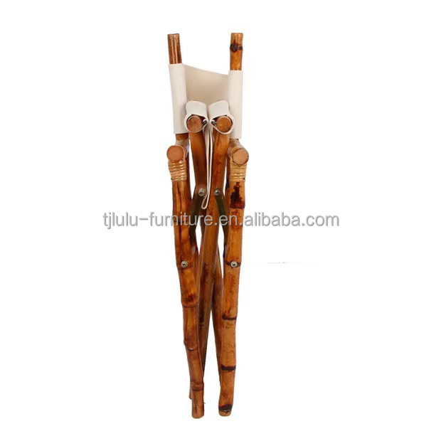 Outdoor Bamboo Wooden Director Chair Foldable Function for Beach Camping Bamboo Material Commercial Furniture