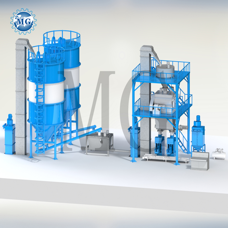 10T / H Dry Mortar Plant Wall Putty Ceramic Tile Adhesive Mixing Machine