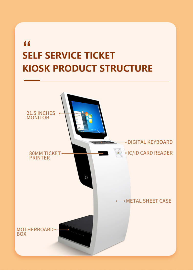 Interactive Rfid Self Service Kiosk Machine Multifunction Self Service Terminal