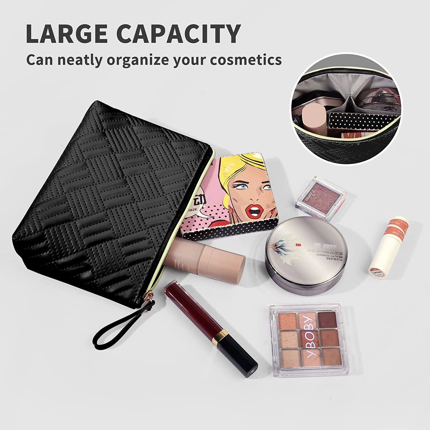 Durable Cosmetic Bag Shockproof 1000PCS For Woman Small Makeup Bag With Zipper
