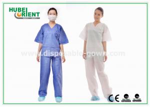 China Breathable Surgical Disposable Protective Gowns Shirt And Pant Hospital Use on sale