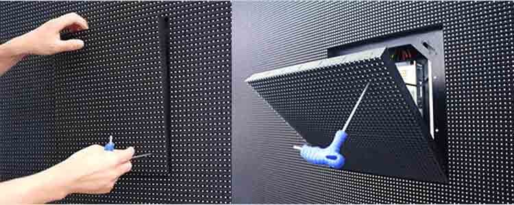 Front Access 500x1000mm Outdoor LED Video Wall Iron Waterproof Cabinet P4.81