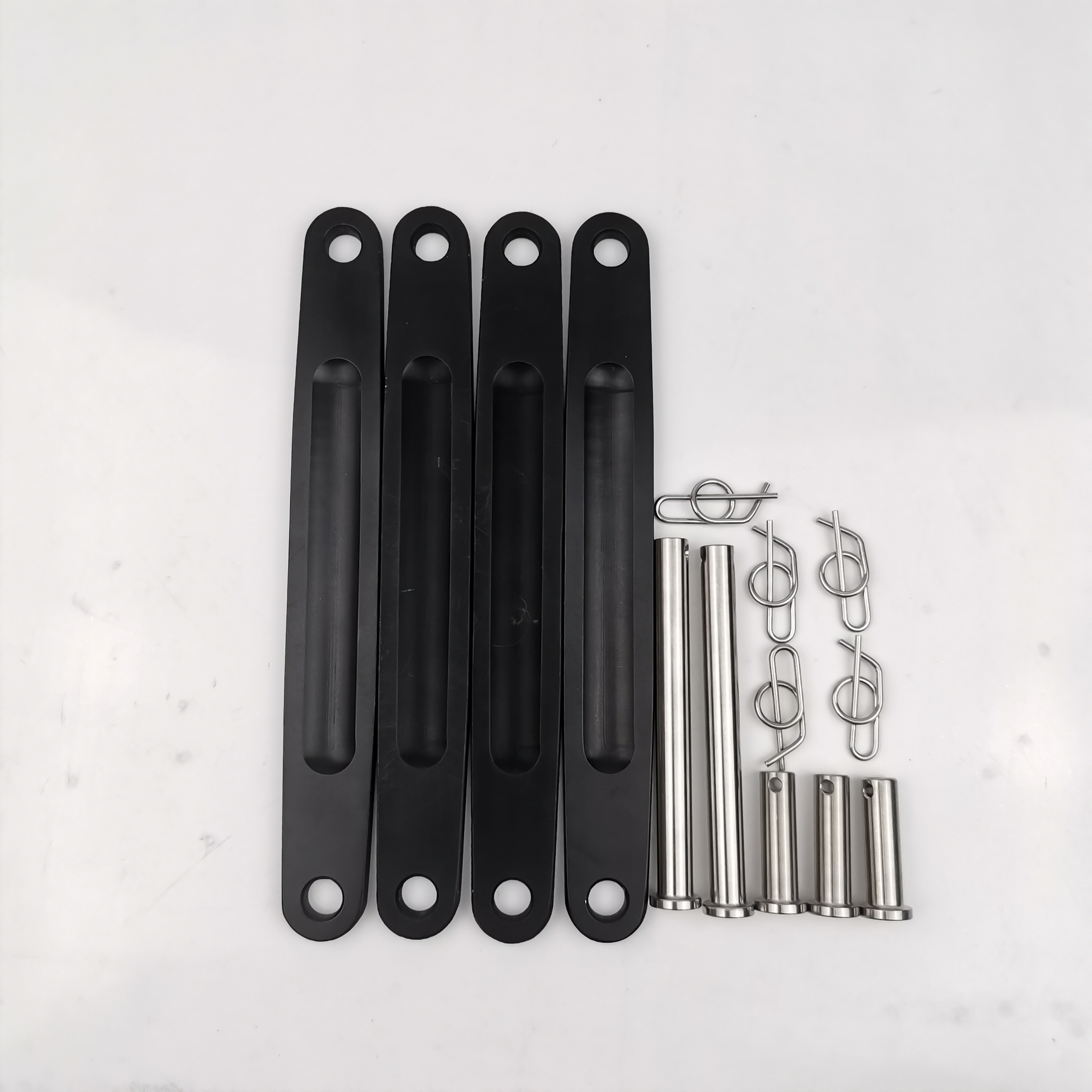 Universal Black 5" Aluminum Jacobs Ladder Straps Quick and Easy Installation for Cars