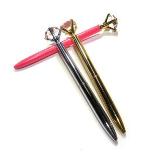 Quality Black Ink Promotional Writing Diamond Crystal Pen ROHS Certification for sale