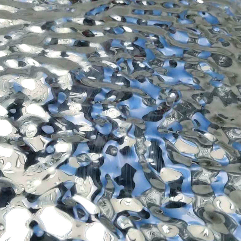 304 Embossed Water Ripple Design Pattern Stainless Steel Sheet 0.3 - 3.0mm Mirror Finishing