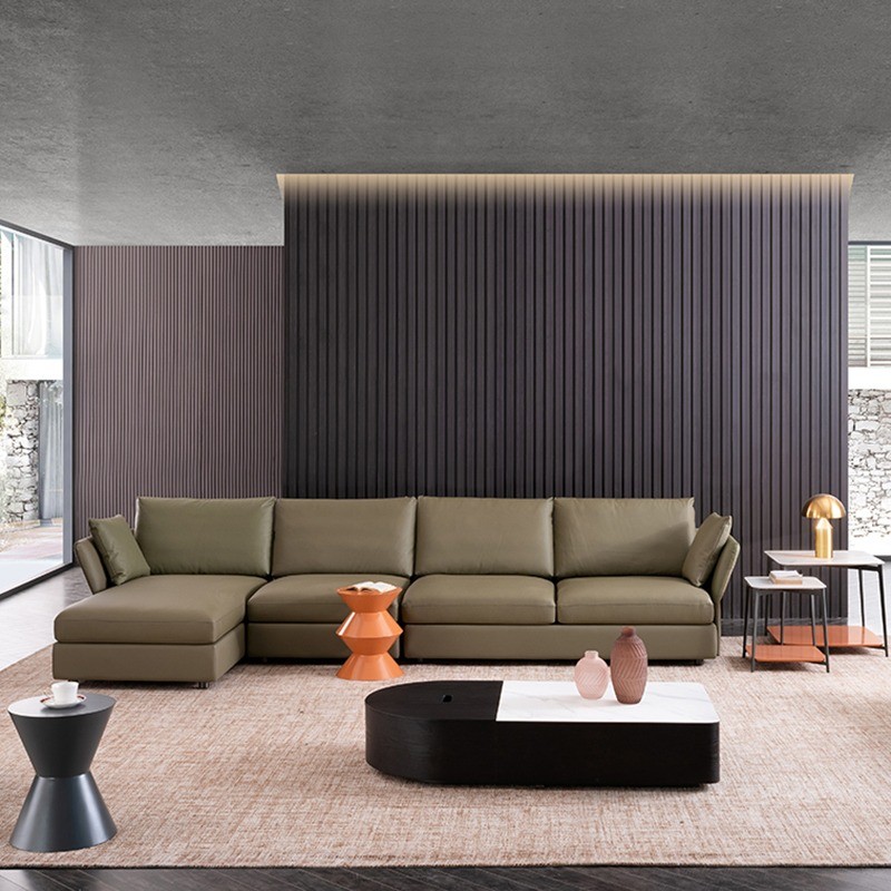 Modern Style Sectional Sofa L Shape Couch With Chaise Lounge Hotel Sofa Set