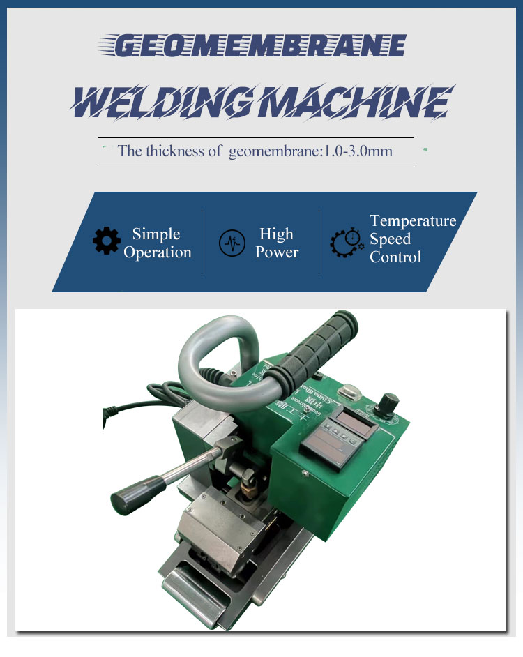 High power temperature control 900 geomembrane welder for welding pond liner landfill