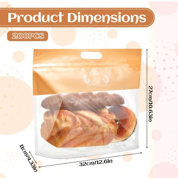 Recyclable Reusable Plastic Bread Bag High Temperature Low Moisture For Food Packaging