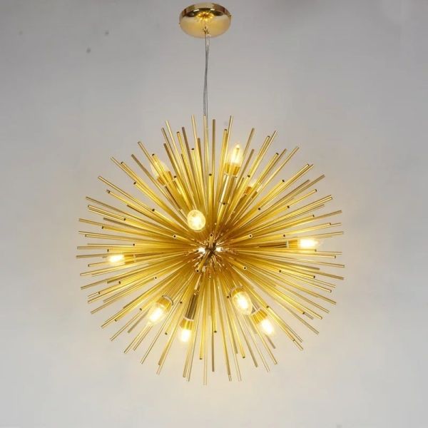 Hedgehog Ball Chandelier American Living Room Dining Room Sunburst Starburst Chandelier （WH-AP-656）
