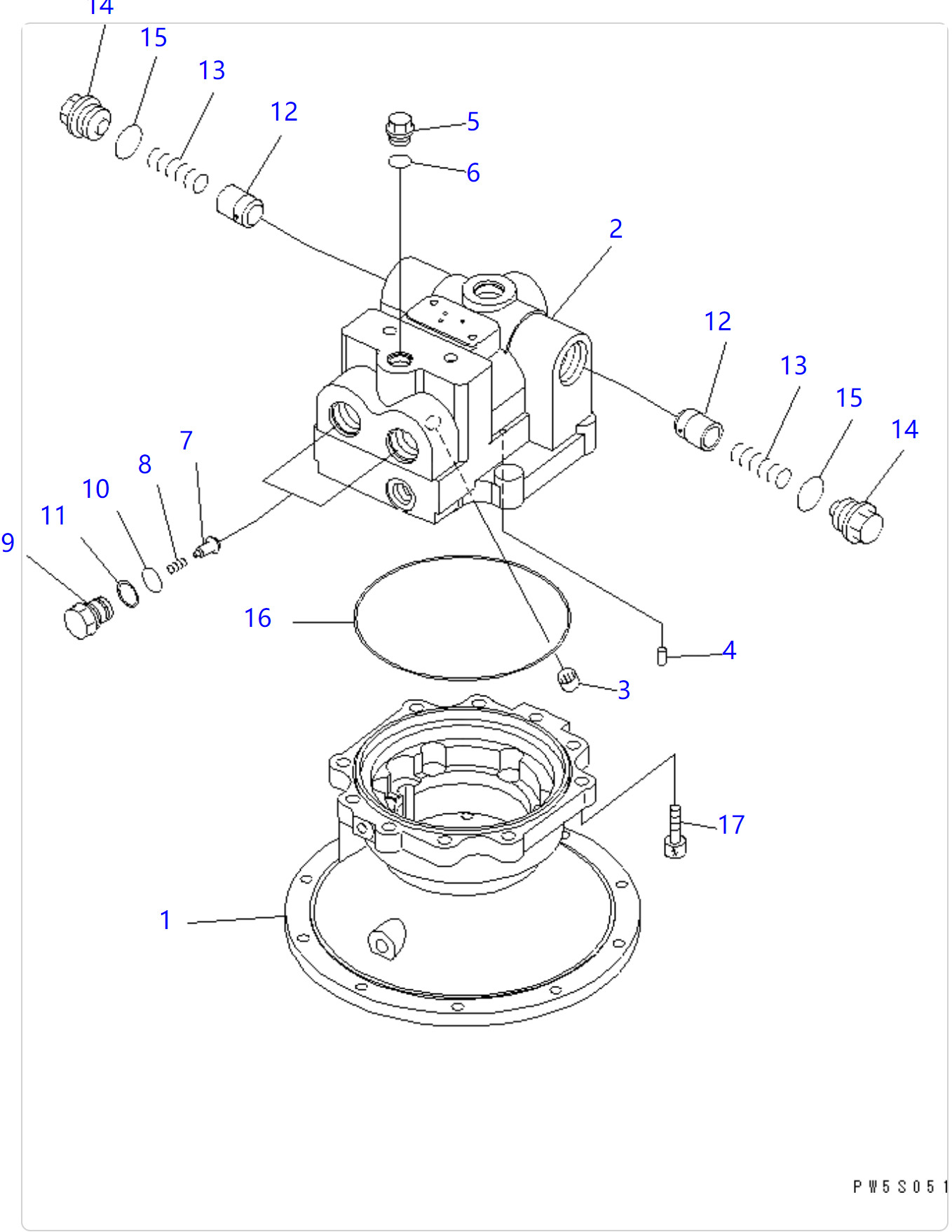 PC450-7 Swing Device PC360-7 Swing Motor 706-7K-01081 For Komatsu Excavator Parts