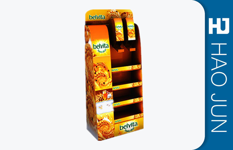 Free Standing Cardboard Display Stands For Food , Eco - Friendly