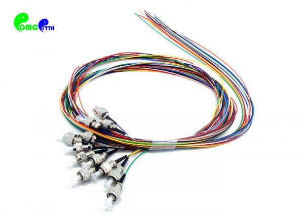 Buy 12 Colors 12F FC UPC Fiber Optic Pigtail SM 9 / 125 G657A1 900um 2m Loose buffer Easy To Strip at wholesale prices