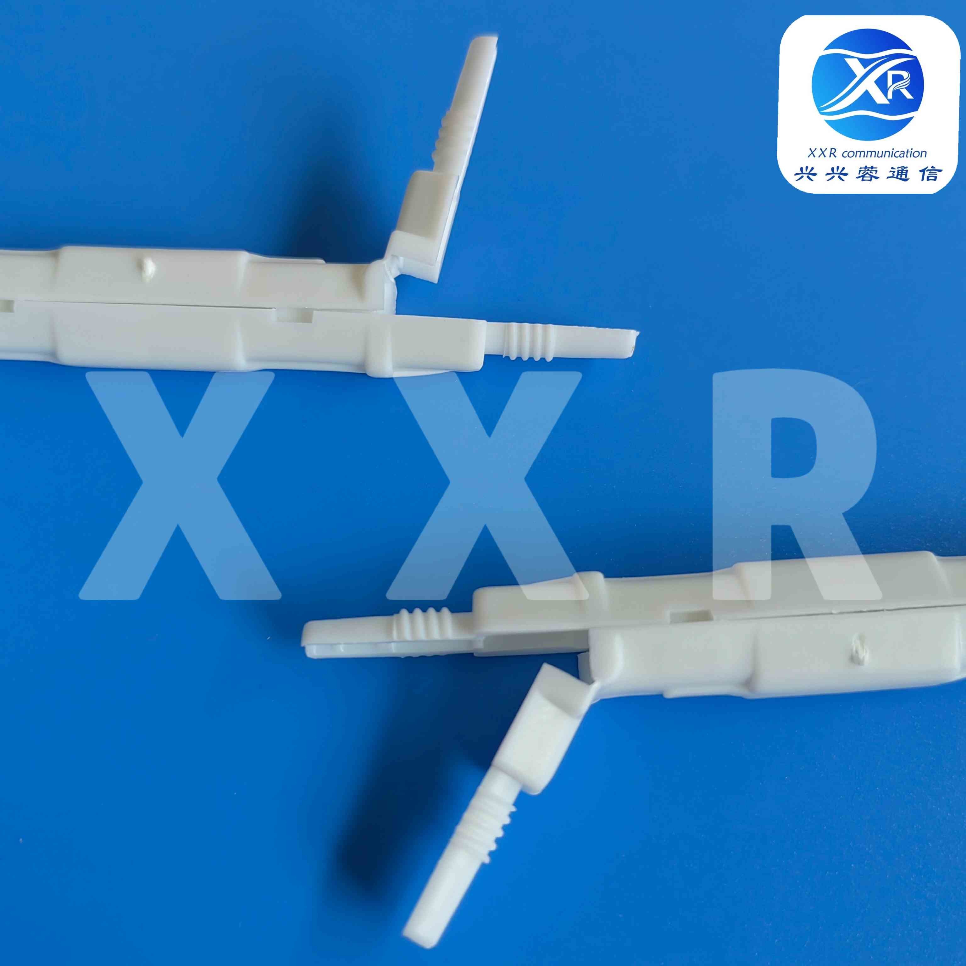 White FTTH Round Fiber Optic Cable Protector Box For Drop Cable Optic Fiber Fused