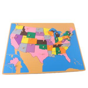 Quality Montessori Puzzle Map - Puzzle of USA for sale