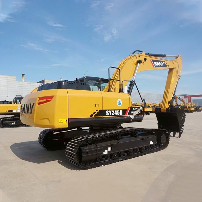 SANY SY245H 24 Tons Used Excavator Crawler at Manufacturing Plant with Yellow Color