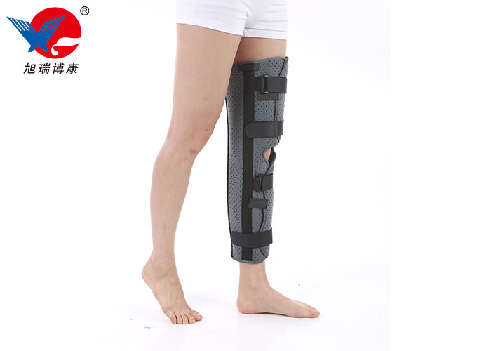 Aluminum Alloy Adjustable Knee Support Two - Sided Brushed Nylon Better Immobilization