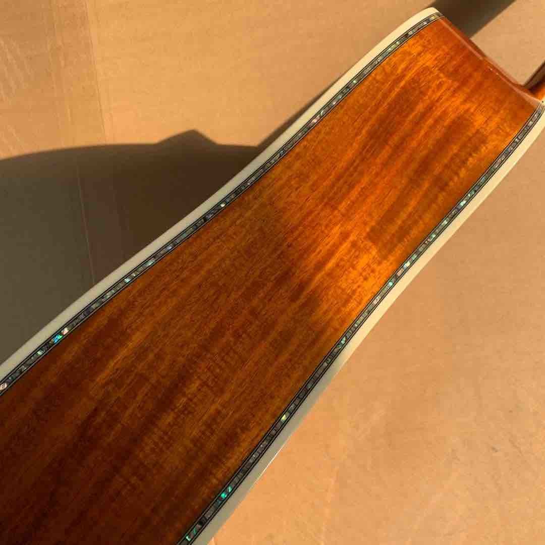 41" KOA Wood 12 Strings D45K Body Abalone Inlay Ebony Fingerboard Acoustic Electric Guitar