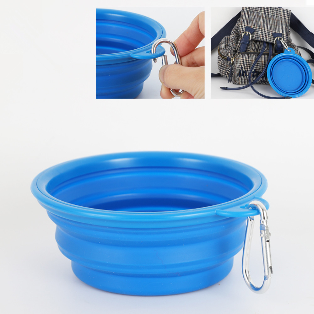 Creative Foldable Color Portable Silicone Slow Feed Dog Bowl Anti Choking