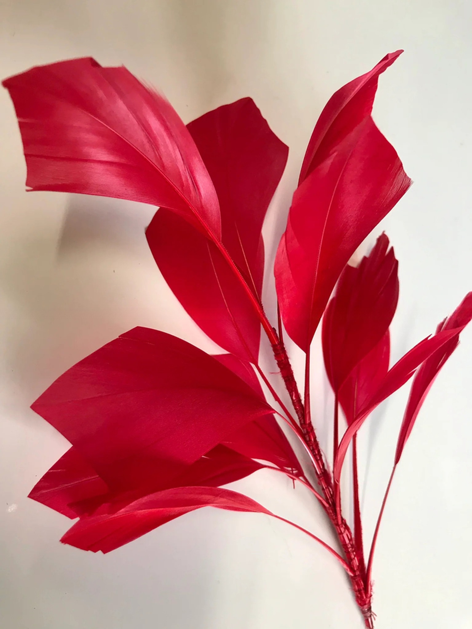 15*30 cm Goose Feather Flower Mount with Wire Accessory Sell