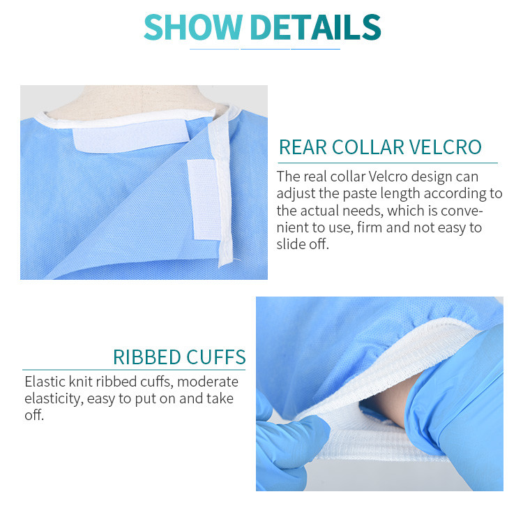Waterproof Single Use Smms Level 3 Sterile Surgical Gowns OEM ODM Accepted