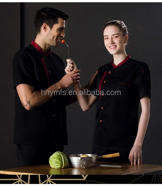 Summer Short Sleeve Modern Waiter Uniform For Coffee Shop , Western Restaurant