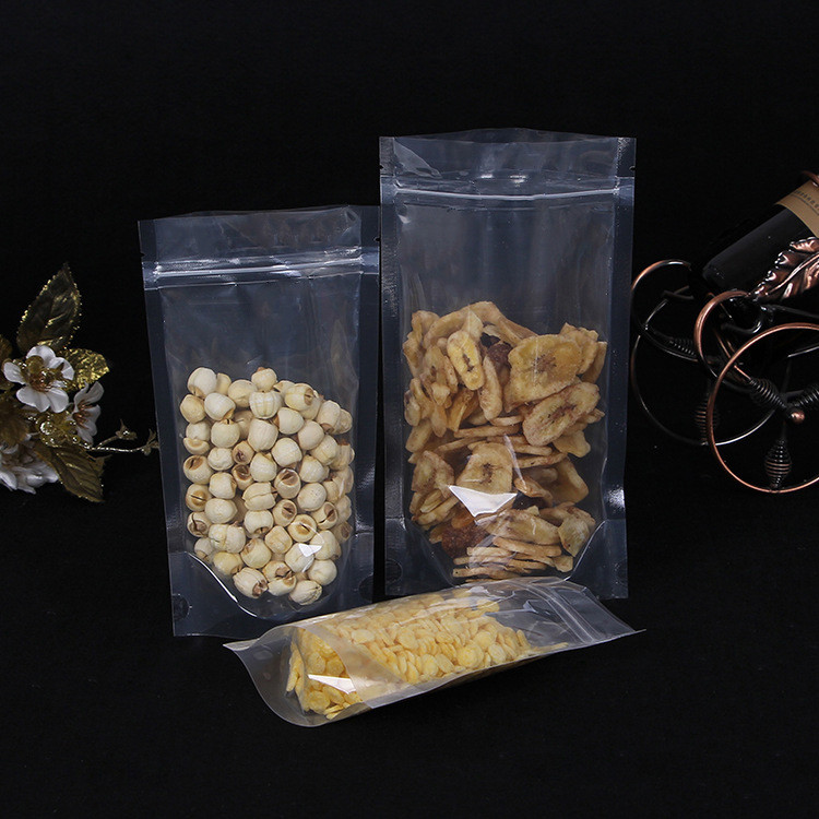 Eco friendly Clear Heat Sealable Bags Clear Stand Up Pouches | Customized Printing | 100 Microns