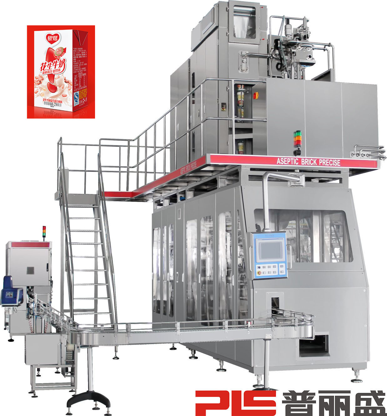 16000 PPH 250ml Base Aseptic Carton Filling Machine With Straw Applicator for Milk
