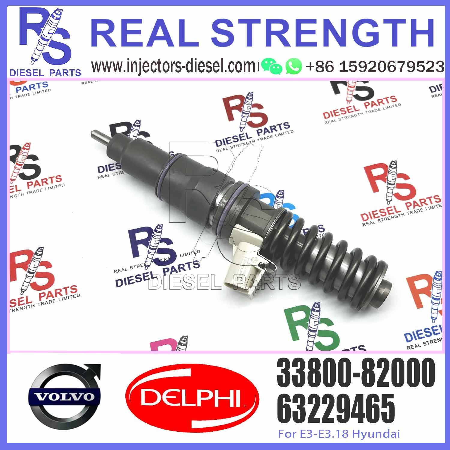 Diesel Engine Fuel Common Rail Injector 33800-82000 3380082000 For V-O-L-V