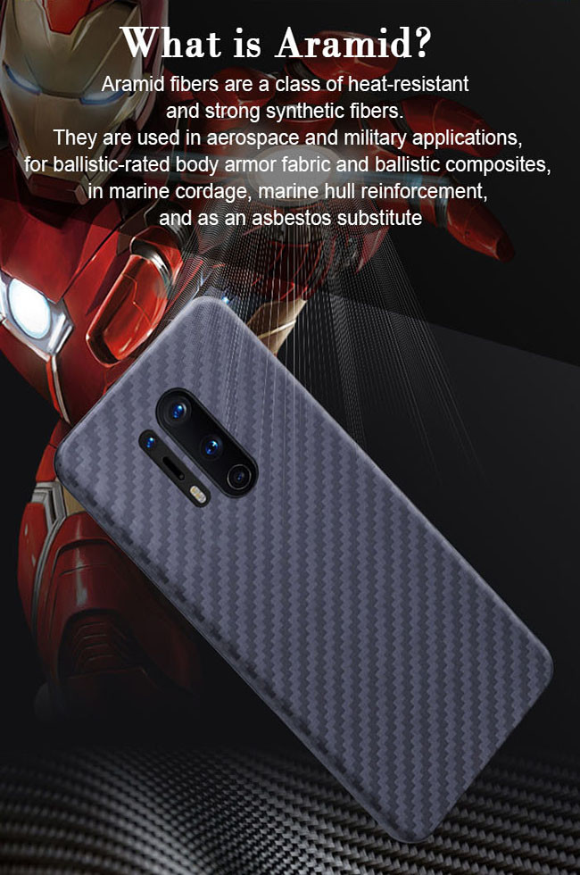 Thin And Light Real Aramid Fiber Phone Case For One Plus 8 Pro
