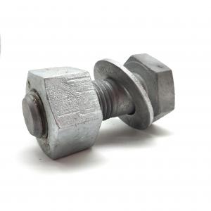 China carbon steel HDG Power Fitting Metric Hex Head Bolts and Flat Washer on sale