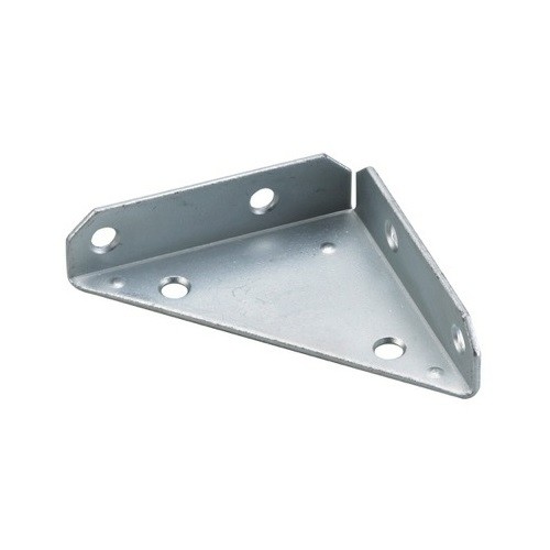 Customized Wooden Brackets 2mm Thickness Silver White Flat Triangle Steel Corner Brace