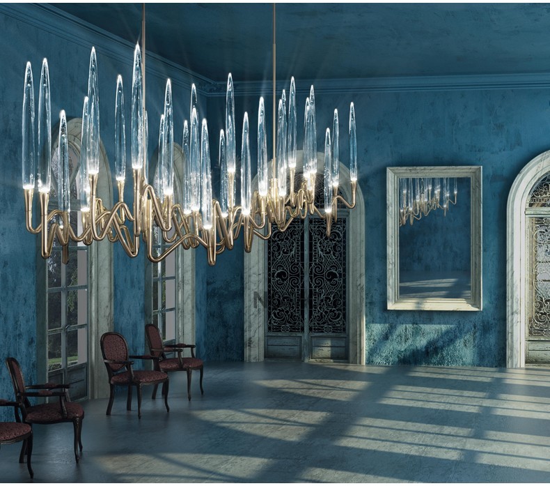 Luxury Crystal Chandelier Living Room Dining Bedroom Gold Silver Chandelier (WH-MI-414)