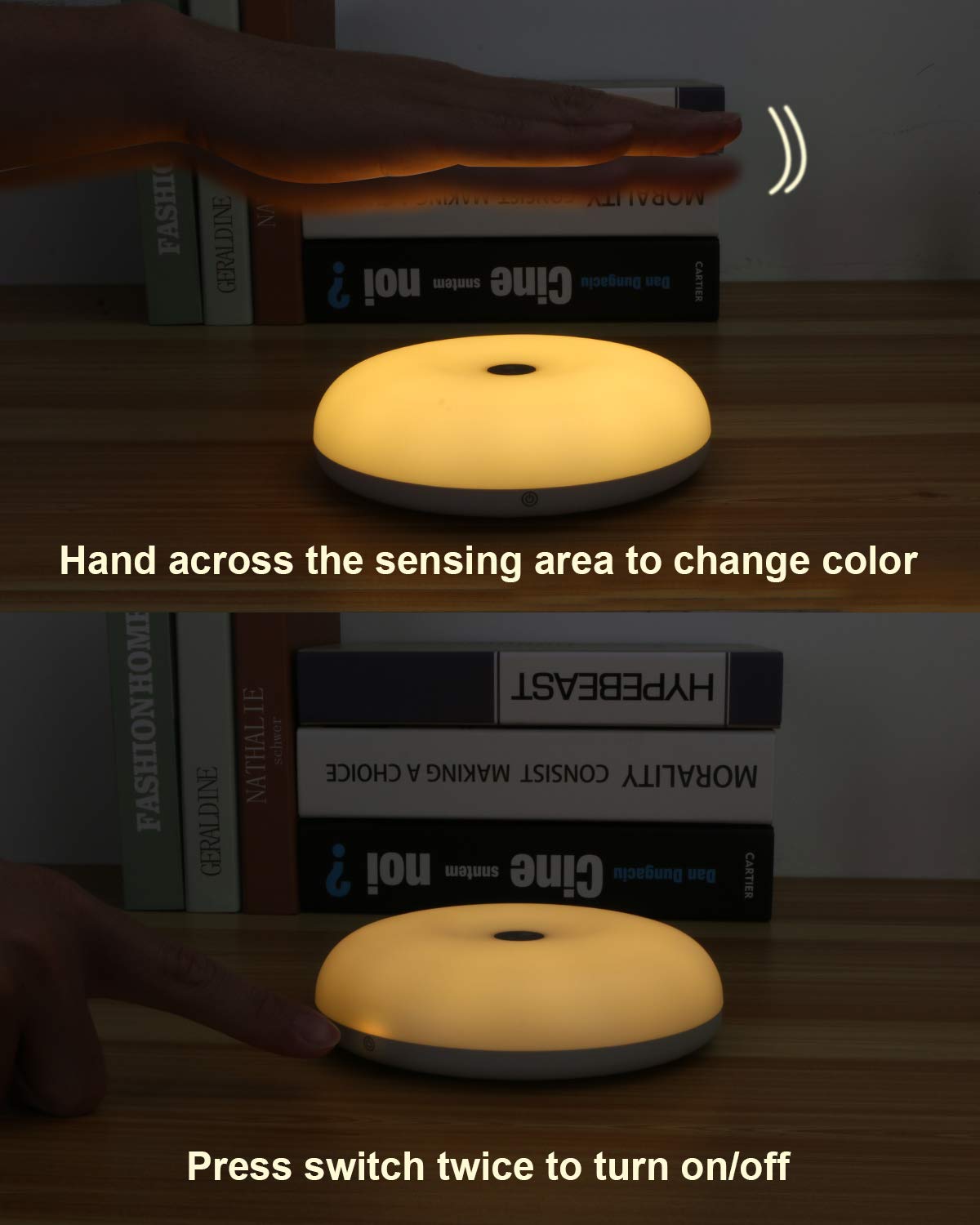 Eye Caring 2500mAH Battery 3W ABS Touch Sensitive Night Light