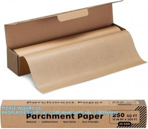 China Unbleached Parchment Paper For Baking, 15 In X 210 Ft, 260 Sq.Ft, Heavy Duty Baking Paper With Slide Cutter on sale